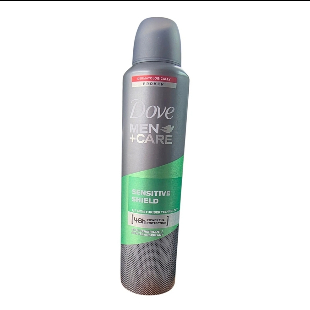 8.5oz Sensitive Shield Dove Men+Care Spray Antiperspirant 48 Hr Protection 250ml